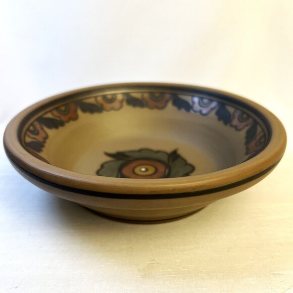L Hjorth Art Pottery Bowl Bornholm Denmark Art Deco 1930s Trinket Dish 6 1/2” - Picture 1 of 10
